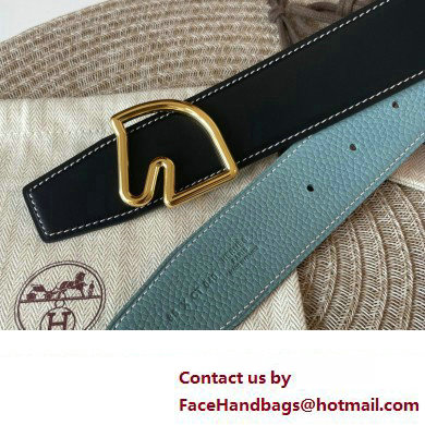 Hermes Tete de Cheval belt buckle  &  Reversible leather strap 38 mm 04 2023